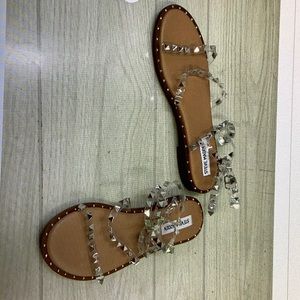 Steve Madden Travel Rock Stud Flat Gladiator sandals. New